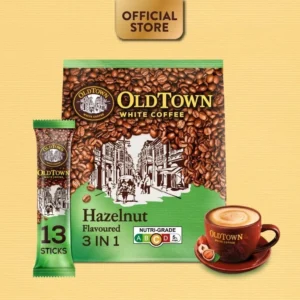 OLDTOWN Hazelnut Flavoured Instant 3in1 Premix White Coffee, 13 Sticks (Expiry: July 2026)