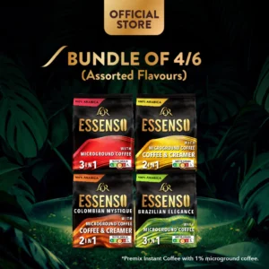 (Bundle of 4) L'OR ESSENSO with Microground Instant Coffee, 20 Sticks (Expiry: July 2026)