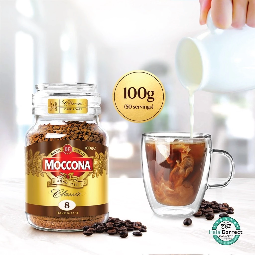 MOCCONA Classic Dark Roast Intensity 8 Freeze Dried Instant Coffee, 100g (Expiry: Jan 2027) - Image 2