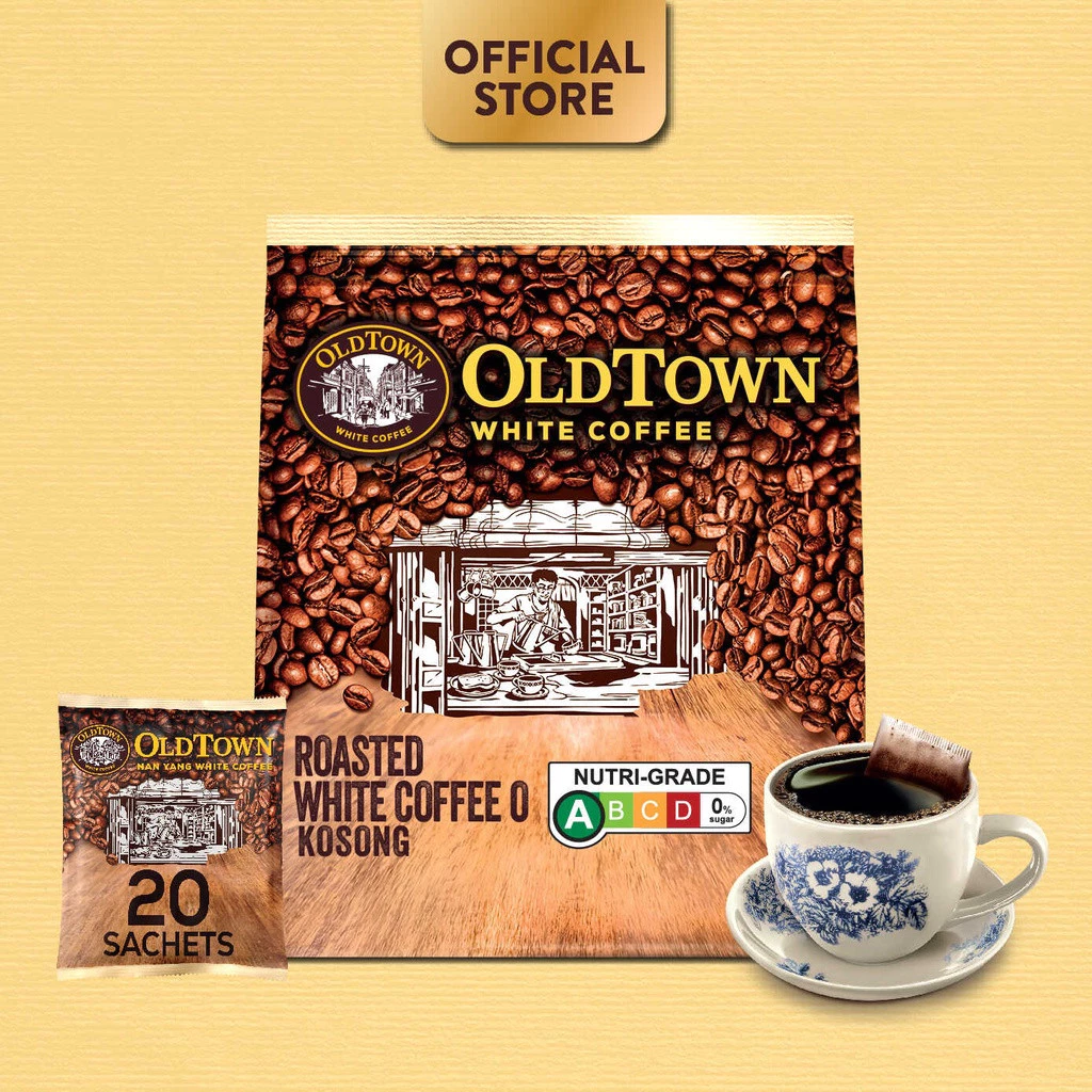 OLDTOWN Nan Yang Roasted White Coffee O Kosong, 20 Sachets (Expiry: Oct 2026)