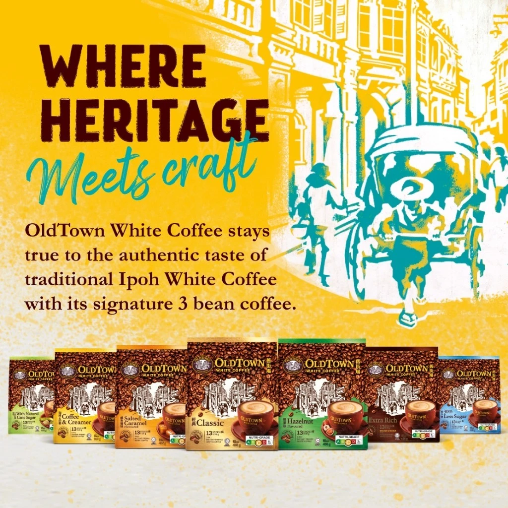 OLDTOWN Hazelnut Flavoured Instant 3in1 Premix White Coffee, 13 Sticks (Expiry: July 2026) - Image 2