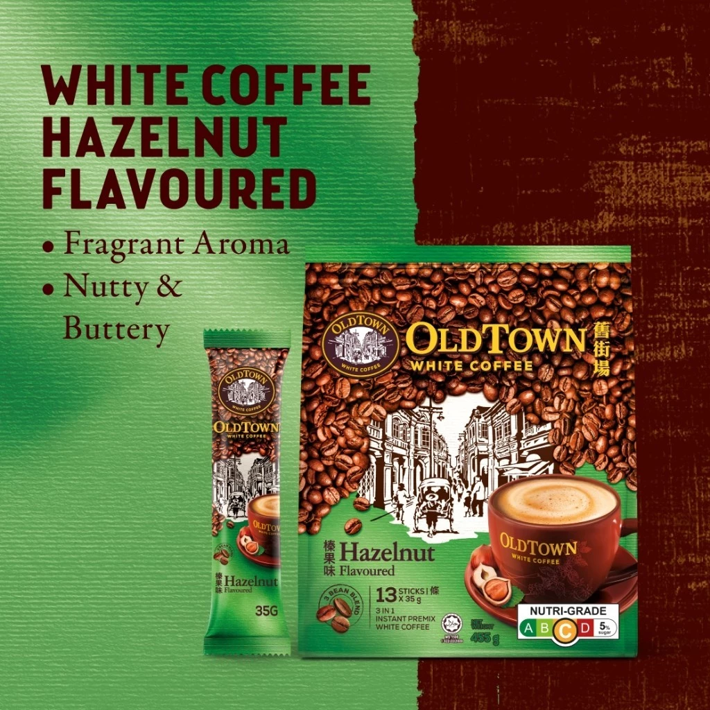 OLDTOWN Hazelnut Flavoured Instant 3in1 Premix White Coffee, 13 Sticks (Expiry: July 2026) - Image 5