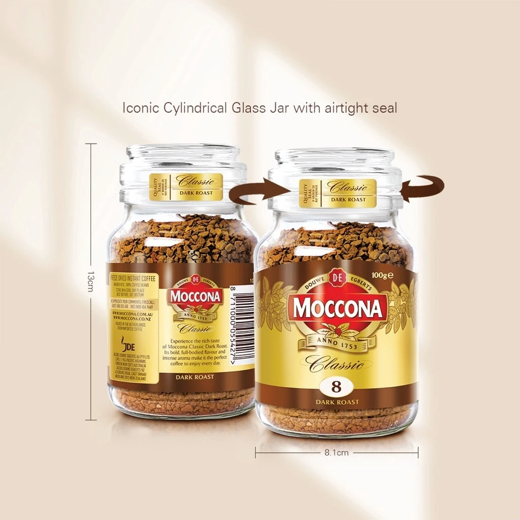 MOCCONA Classic Dark Roast Intensity 8 Freeze Dried Instant Coffee, 100g (Expiry: Jan 2027) - Image 4