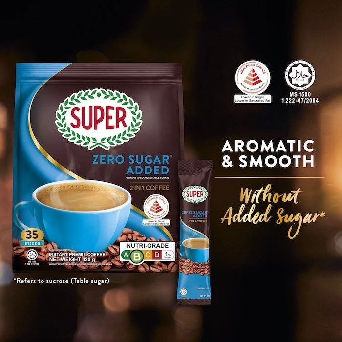 SUPER Zero Sugar Added Instant 2in1 Coffee, 35 sticks (Expiry: May 2027) - Image 3