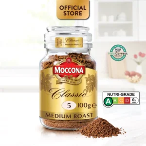 MOCCONA Classic Medium Roast Intensity 5 Freeze Dried Instant Coffee, 100g (Expiry: Feb 2027)