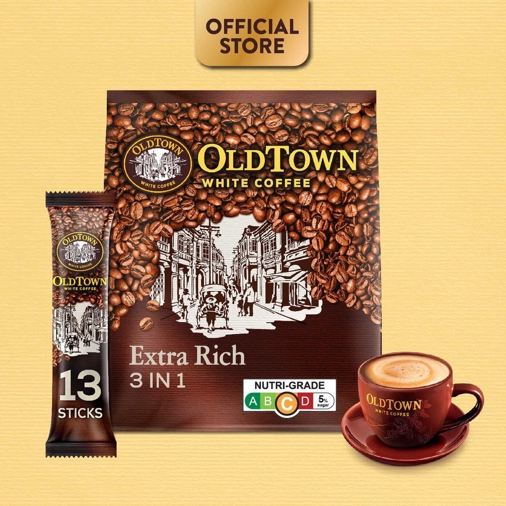 OLDTOWN Extra Rich Instant 3in1 Premix White Coffee, 13 Sticks (Expiry: June 2026)