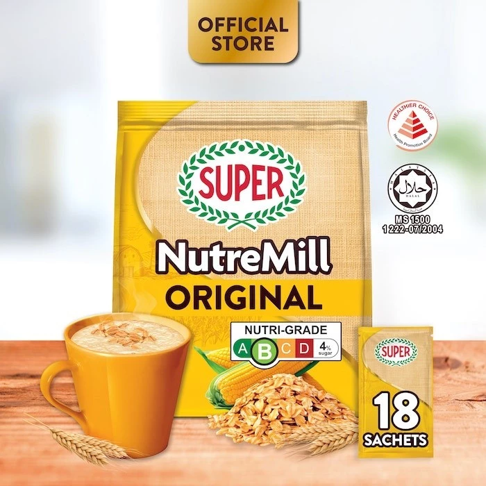 SUPER NutreMill Original Instant 3in1 Cereal Drink, 18 sachets (Expiry: Dec 2026)