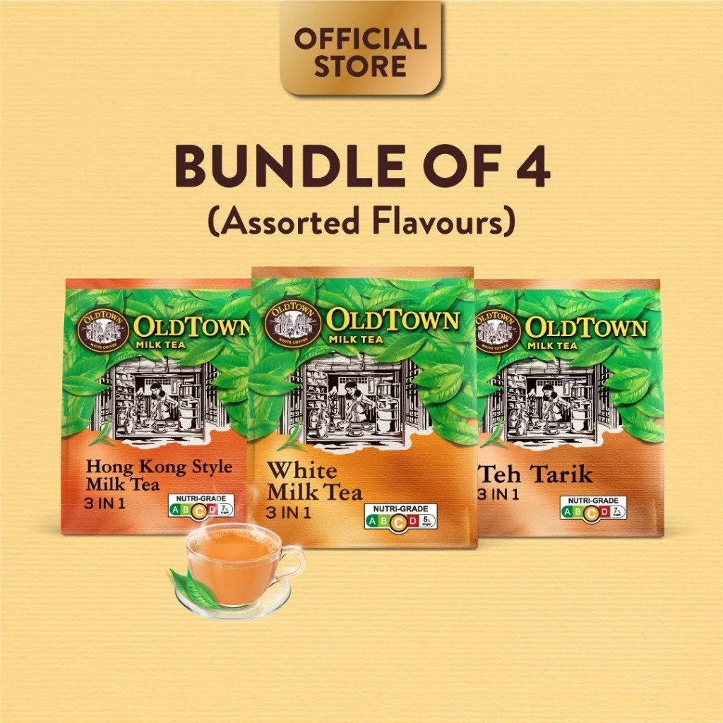 (Bundle of 4) OLDTOWN Milk Tea, 13 Sticks (Expiry: Aug 2026)
