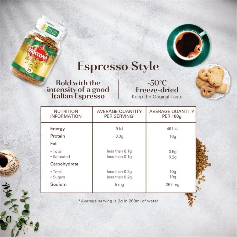 MOCCONA Espresso Style Intensity 10 Freeze Dried Instant Coffee, 200g (Expiry: Jan 2027) - Image 7