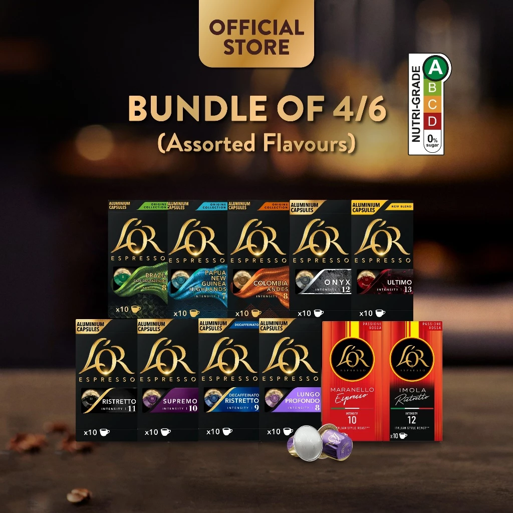 (Bundle of 4) L’OR Espresso Nespresso® Compatible Coffee Capsules, 10 capsules per pack - Image 8