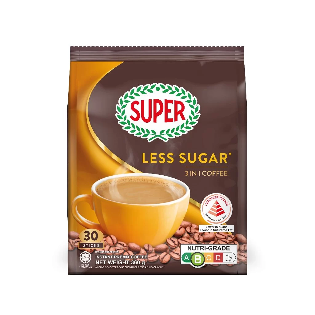 SUPER™ Less Sugar Instant 3in1 Coffee, 30 sticks (Expiry: Sept 2027) - Image 8
